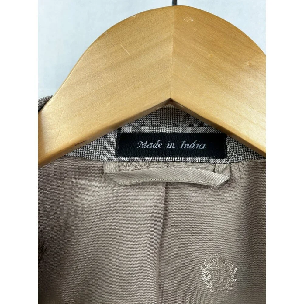 Lauren Ralph Lauren Men’s Blazer 44R Gray‎ Wool Glen Plaid Classic Jacket Preppy